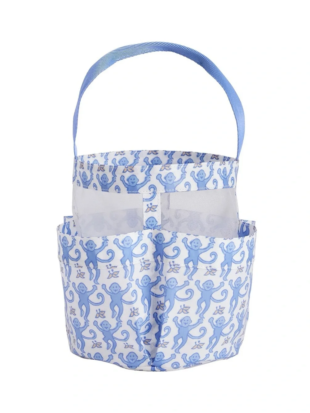 Roller Rabbit X Pottery Barn Teen / Monkey Shower Caddy in Cornflower Blue